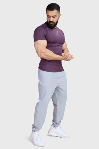 Image of FUAARK Men's Half Sleeve Compression T-Shirt - Athletic Base Layer for Fitness