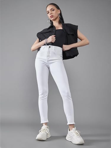 Image of Dolce Crudo Distressed High Rise Skinny Jeans for Women