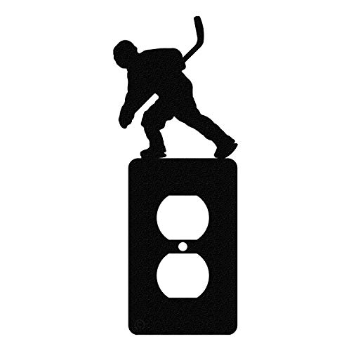 Placa dúplex Hockey negra con aislamiento resistente para base de enchufe único 2