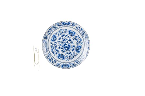 Jdzjybqx GP004 Ceramic Plates Wall Art Decoration Blue And White Color Floral Designs cover