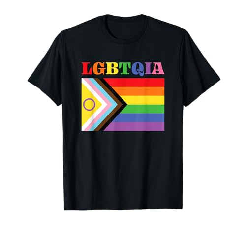 LGBTQIA Progressive Pride Flag Intergeschlechtliche inklusive Gleichstellung T-Shirt
