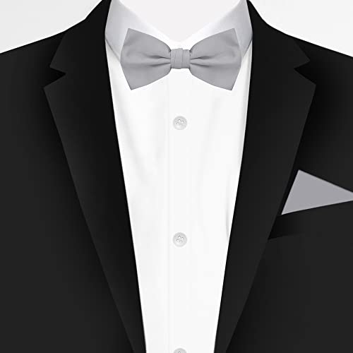 Image of Jacob Alexander Men's Pretied Banded Adjustable Solid Color Bowtie