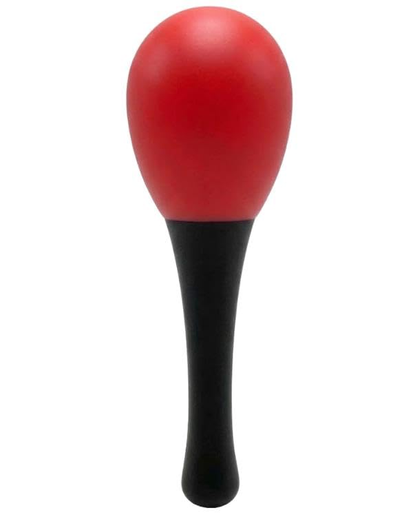 Plastik Marakas Ritim Aleti Kırmızı 13 cm