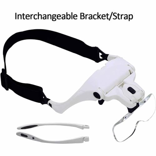 Image of Magnifying Glasses with Light for Close Work, Hands Free Headband Magnifier, Magnifying Headset with Light for Jewelry, Eyelash, Watch Repair or Cross Stitch