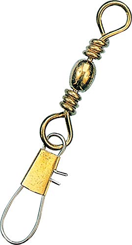 6 Emerillons Baril A Agrafe Securisee - Flashmer Emerillon Baril A Agrafe Dore - N°6-38Kg - Inox Dore