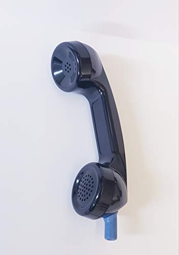 Retro teléfono negro con cable miniatura 2