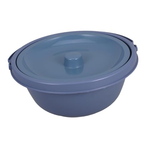 Hoement ポータブル便器 耐摩耗プラスチック製 軽量コンパクト設計 安定底面付き 家用坐便椅便盆 介護用 携帯に便利 清掃簡単