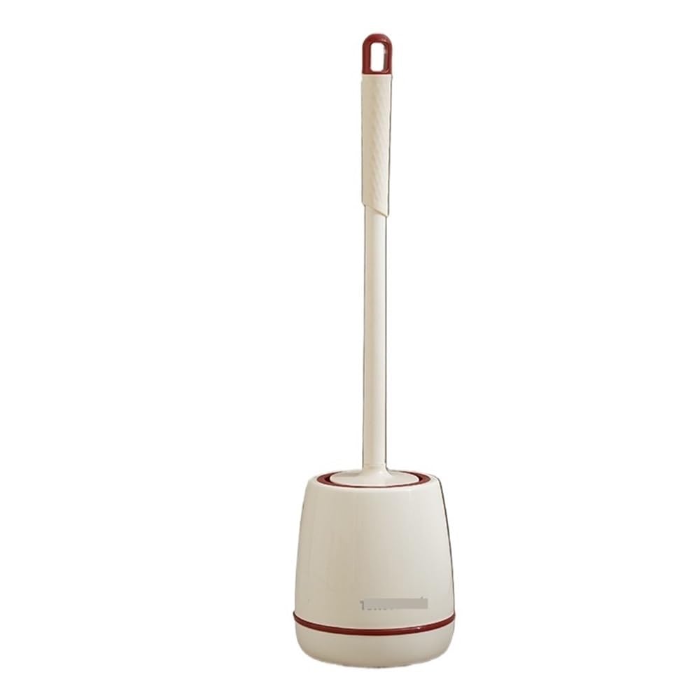 Toilet Brush and Holder Thickened Plastic Toilet Brush with Base for Home Bathroom Cleaning(Red)