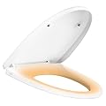 iliD Heated Toilet Seat, Elongated Three Levels of Seat Heating, 3D Curved Seat, Lid and Seat Soft Close, Light-sensitive Night Light, Easy Installation, IPX4