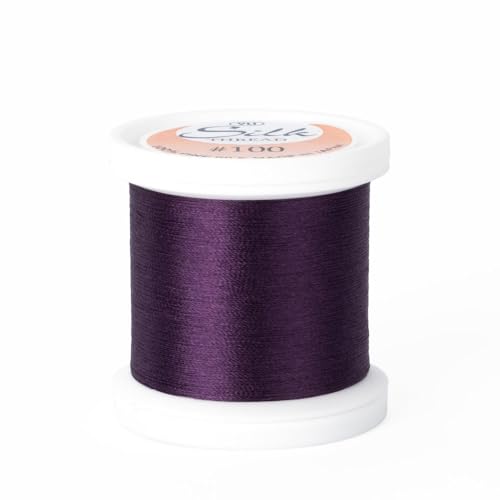 YLI Threads Silk Thread – 100 wt Fine Japanese Silk for Appliqué, EPP, and Quilting - Amethyst