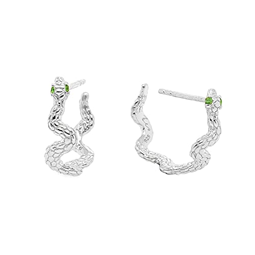 Boucles d'oreilles serpent anti allergie en zircon pour oreilles sensibles