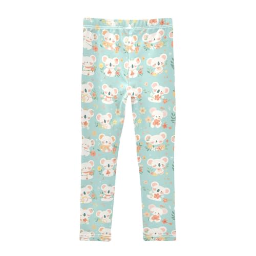 Seamless Cartoon Koala Bear Toddler Girls Cotton Leggings Fashion High Waisted Workout Pants Gym2