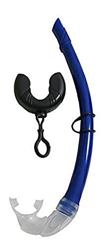 Scuba Choice Silicone Roll-up Nautilus Snorkel with Storage Container, Blue