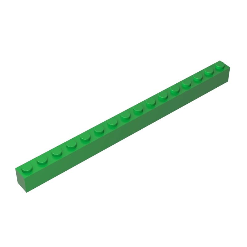 Gobricks 2465 Basic Bricks Brick 1x16 10 Pieces GDS-539 Compatible with Lego Building Blocks Color:Bright Green โ image 1