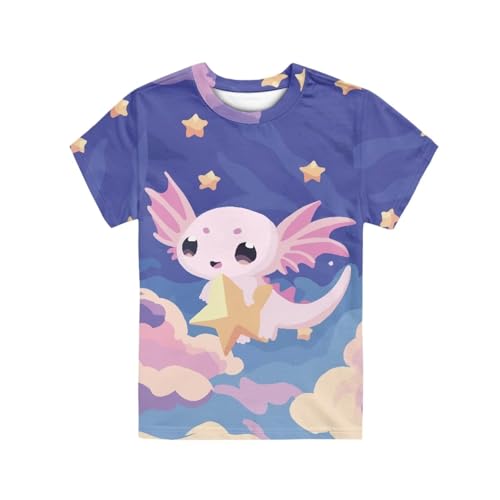 Image of JEOCODY Boys Girls Graphic Tees Funny 3D Printed Short Sleeve T-Shirts 3-16T