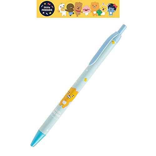 Kakaotalk Kakao Little Friends 0.38mm Knock Ballpoint Pen with Pocket Clip 1PC : Little Apeach or Little Ryan (Little Ryan)