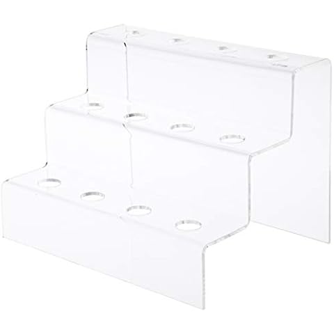 Plymor Clear Acrylic Wine Bottle Stopper Display Stairs, 6.25" H x 8.75" W x 6.5" D Cover