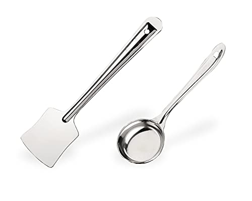 Image of BLeaf Stainless Steel-Dosa Turner & Round Spoon (Combo)