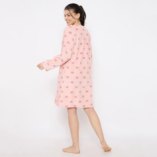 Image of CAMEY Women's Printed Nightgown, Long Sleeves, Nighty