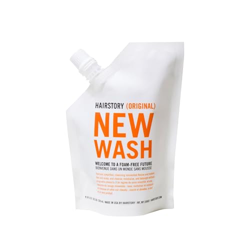 Hairstory New Wash Original Refill – Detergent-Free Cleansing Cream, Shampoo & Conditioner Alternative for All Hair Types, Promotes Scalp Health & Moisture, 8 oz