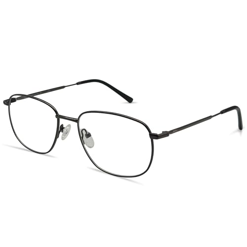 Image of JF2404 Clear Lens Eyewear Metal Frames Squre Rectangular Glasses for Men Prescription