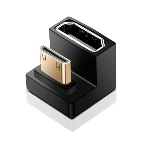 Lizoak U���^ �~�jHDMI�I�XHDMI���X�����A�_�v�^ 180�x�A�_�v�^ 8K/60Hz 4K/120Hz�Ή� HDMI2.1 48Gbps �����`���������p�x�A�_�v�^�[ Mini HDMI �ϊ��A�_�v�^ �J����/�m�[�gPC/�v���W�F�N�^�[/�e���r