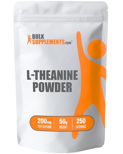 BulkSupplements.com L-Theanine Powder - L-Theanine Supplement, L-Theanine 200mg - Amino Amino Supplement, Pure & Gluten Free - 200mg of L Theanine Powder per Serving, 50g (1.8 oz)