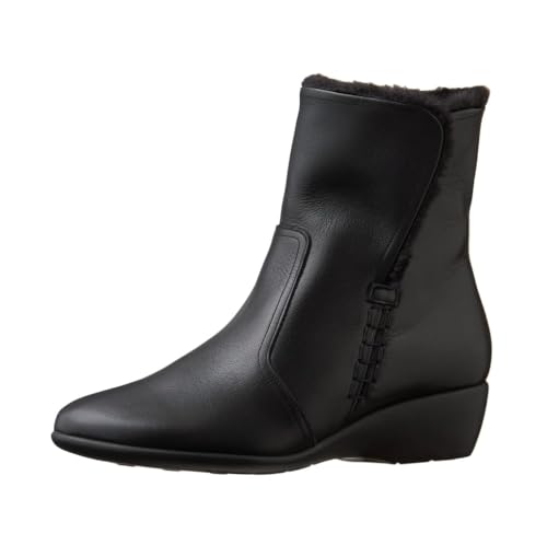 DIANA/ダイアナ/リボンショートブーツ/size23cm/黒 プラスダイアナ ＋diana リブニットショートブーツ （黒人工スムース