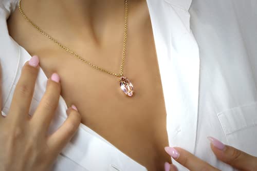 Collier de Quartz Rose pour mariée en quête d'un bijou de mariage raffiné - 4