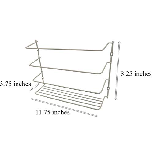 Evelots 2 Pk Plastic And Foil Wrap Organizer On Cabinet Door Or Pantry Wall Rack - Sandwich, Freezer, Food Bag Storage Organizer - Bathroom Laundry Supplies, Kitchen Organization And Storage #TOP2