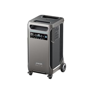 Anker SOLIX F3800 Portable Power Station, 3840Wh, LiFePO4 Batteries, Ultra-High 6000W AC Output with 120V/240V, Solar Generator for Home Backup, RVs, Emergencies, Power Outages, and Outdoor Camping