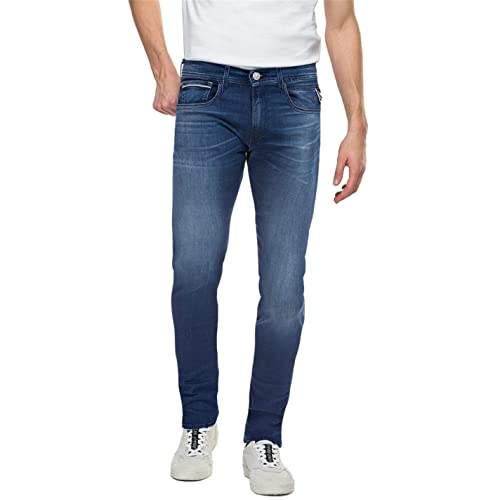 Replay Men's Grover Straight Fit Jeans with Power Stretch