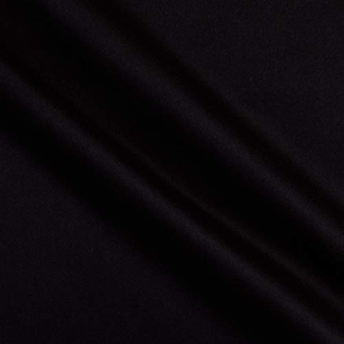 Wool Coating Black Fabric by the Yard