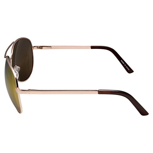 Image of grinderPUNCH XL Wide Frame Aviator Sunglasses - Large 148mm Wide - Mirrored Lens