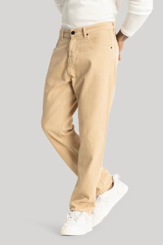 Image of Men Mom Fit High Waist Denim Jeans | Relaxed Fit Straight Leg Casual Denim Pants | Stylish Street Style & Office Wear