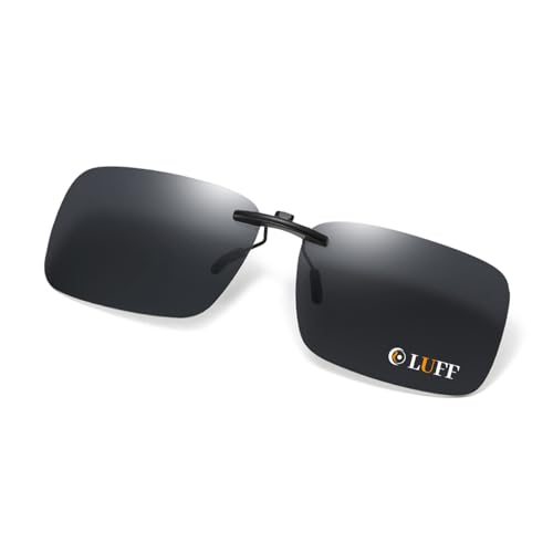 LUFF Polarisierte Unisex-Clip auf Sonnenbrille für verschreibungspflichtige Brillen-gute Clip-Stil Sonnenbrille für Myopie Brille im Freien/Fahren/Angeln