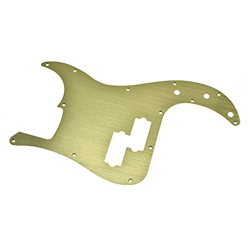 KAISH Pickguard en aluminium anodisé 13 trous pour basse basse American Fender P Doré - Les Beatles, Paul McCartney, John Lennon, RIngo Starr, George Harrison KAISH Pickguard en aluminium anodisé 13 trous pour basse basse American Fender P Doré – Image 4