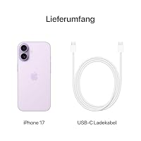 Apple iPhone 17 512 GB: 6,3" Display mit ProMotion, A19 Chip, Center Stage Frontkamera für Smarte Gruppenselfies, Verbesserte Kratzfestigkeit, Batterie für den ganzen Tag; Lavendel – Ansicht 6