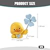 Bawkars Cute Duck Car Air Fresheners Vent Clips, Rotating Windmill Aroma Diffuser Outlet Vent, Auto Air Conditioner Vent Aromatherapy Decorative, Universal Dashboard Trim Clip for Cars (Yellow #Duck) #1