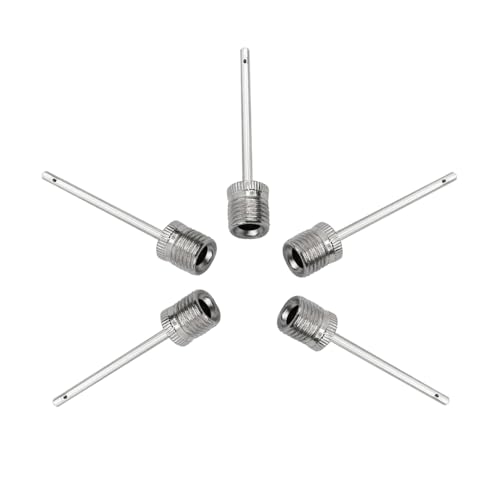 Image of Metal Ball Pump Needles, Replacement Inflating Pins for Football, Basketball, Volleyball & Sports Balls, Air Pump Nozzle for Inflation & Deflation, 5 Pieces