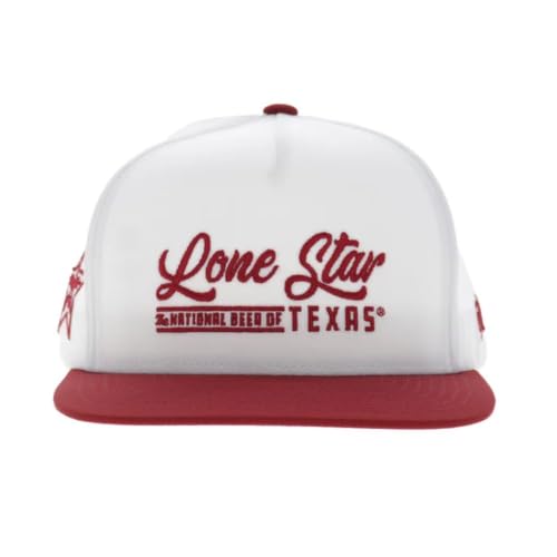 Image of HOOEY Lone Star Beer Patch Trucker Hat for Men, Adjustable Snapback Mesh Baseball Cap, 5-Panel Western Work Hat