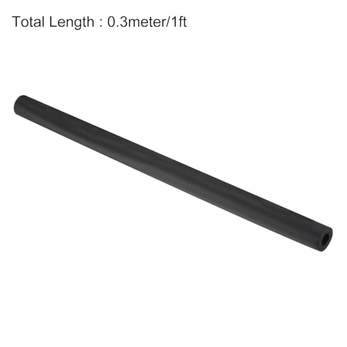 Image of uxcell Foam Tubing for Handle Grip Support,10mm(3 /8 inch) ID 20mm(0.79 inch) OD 0.3 Meter /1ft Length Black