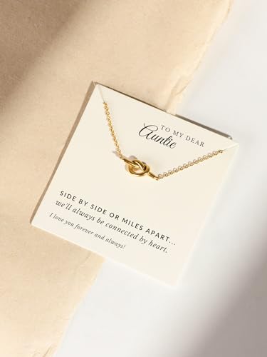 OJERRY Aunt Necklace Gifts - Best Aunt Ever Jewelry Sentimental Gift2