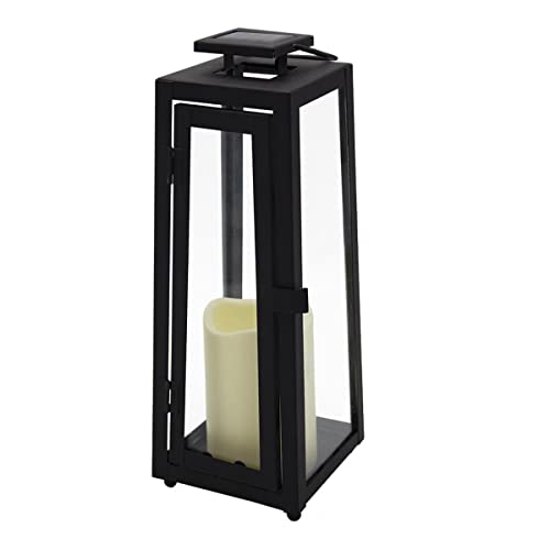 LUMI JARDIN Photophore solaire chic effet bougie en verre LED