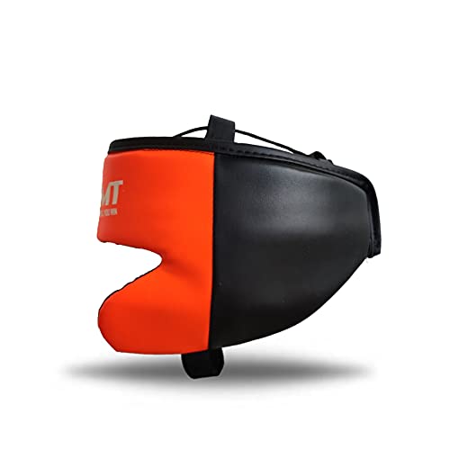 Image of SKMT NEVER LOSE UNTIL YOU WIN Kids Boxing Kit with Filled Punching Bag, Gloves and Headgear, Age 7-13 Years (Orange)