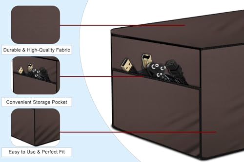 Image of The Furnishing Tree Polyester Waterproof & Dustproof Printer Cover - Compatible with Auto Duplex Brother HL-L3220CDW Printers, Coffee , Dimensions in DxWxH - ( 40x42x26 CM)