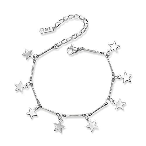 Bracelets en argent 925 Étoiles Exquis pour femmes, bijoux de mariage de prestige.