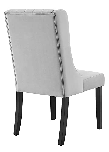 Modway Renew Performance Velvet Parsons Dining Chairs In Light Gray-Set Of 2 #TOP2