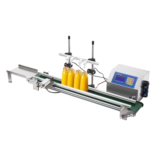 4-Head Automatic Liquid Filling Filling Machine,Adjustable Conveyor Belt SpeedBottle Filling Machine with Belt Conveyor,0.34-16.91oz Filling Range for White Wine, Beverages