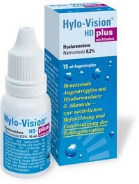 Hylo-Vision HD plus Augentropfen Spar-Set 6x15ml. 15 ml Benetzungslösung, enthält 0,2% Hyaluronsäure (mittelviskös) und Allantoin.